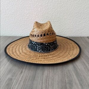 Stylish Straw Hat with Black Band